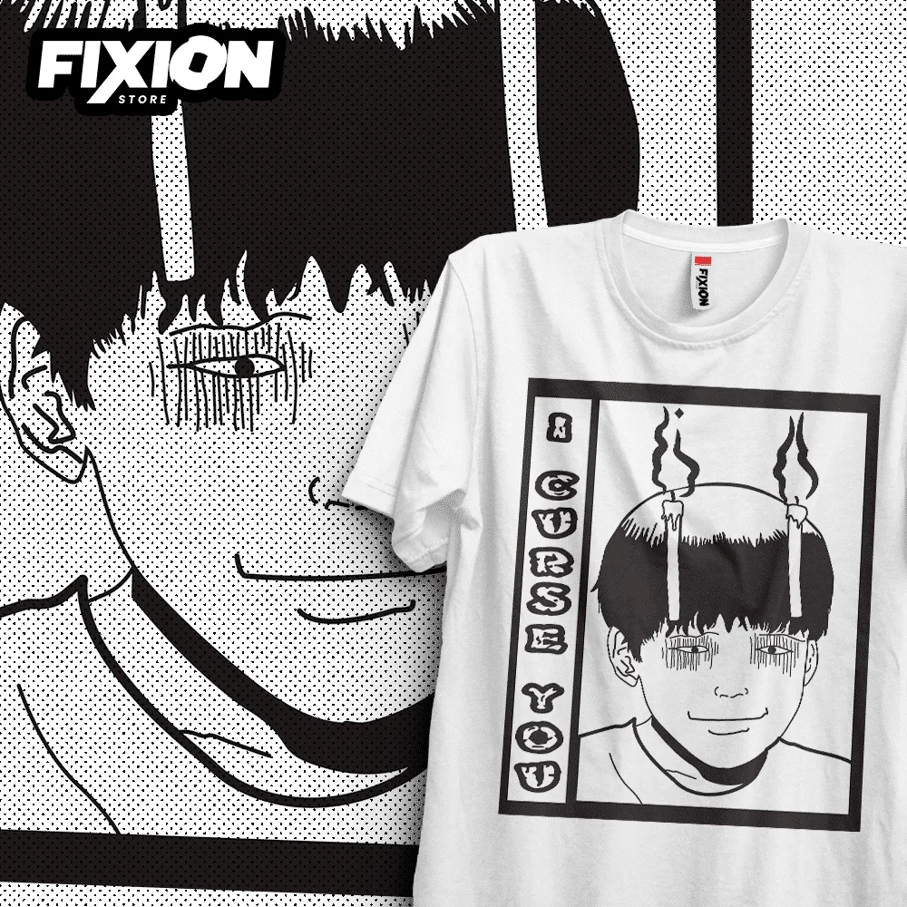 Anime T shirt Junji Ito – Colección Abril #10 (blanca) Manga Tee