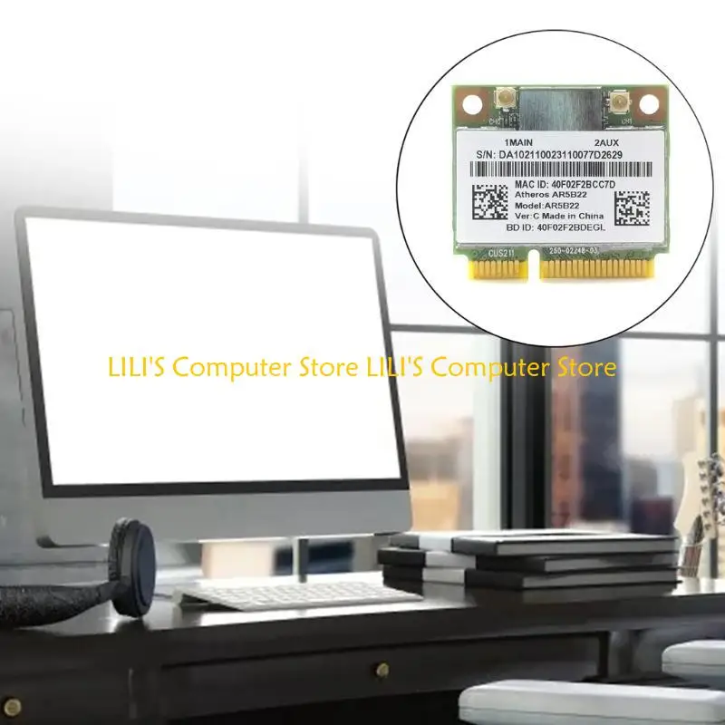 A52B AR5B22 Mini PCI-E rete PCI-E 2.4/5GHz Doppia frequenza 300m Adattatore WLAN 300m