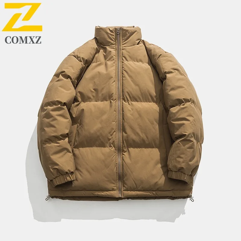 

COMXZ 2025 Мужская стеганая куртка, классическая уличная альпинистская ветрозащитная теплая парка, легкая зимняя стеганая куртка в уличном стиле