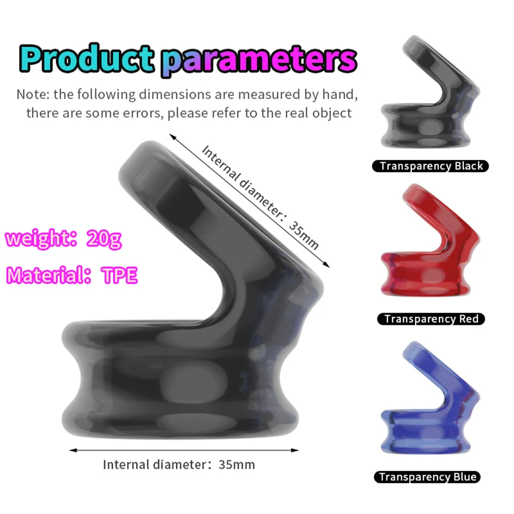 Silicone Delay Ejaculation Cock Ring Male Scrotum Restraint Sleeve Penis Erection Enlargement Sex Toy For Men 18+ Ball Stretcher - view 2