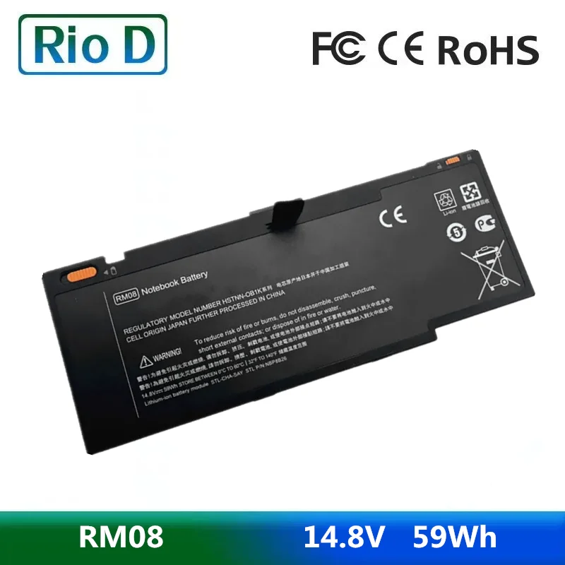 14.8V 59Wh 3760mAh RM08 Laptop Battery For HP HSTNN-I80C HSTNN-OB1K HSTNN-XB1S HSTNN-XB1K Battery For HP Envy 14 series Notebook