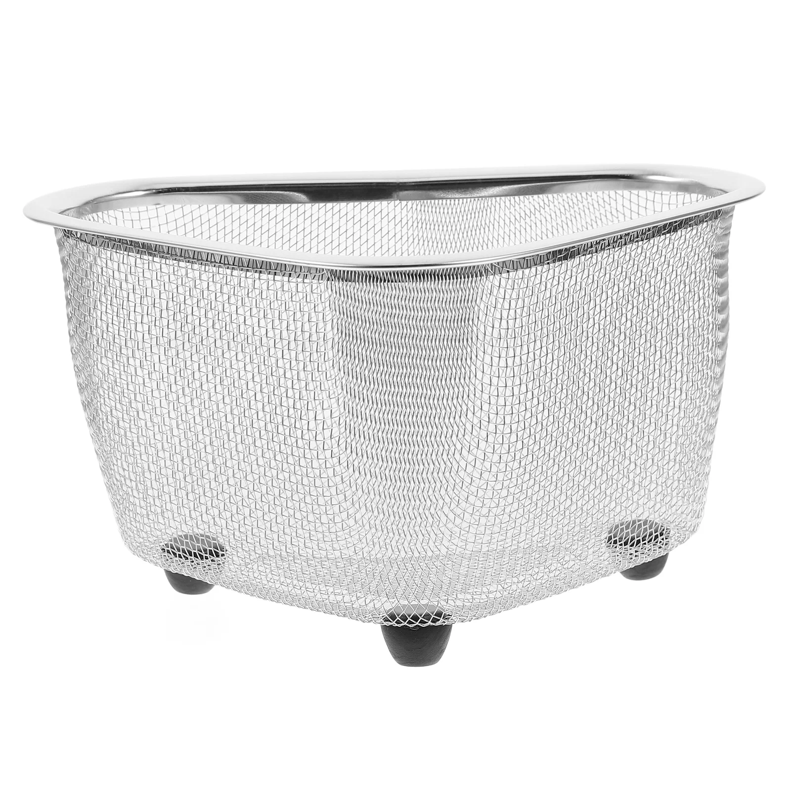 

Drain Basket Sponge Organizer Sink Mesh Colander Holder Corner Rack Stainless Steel Compost Pail