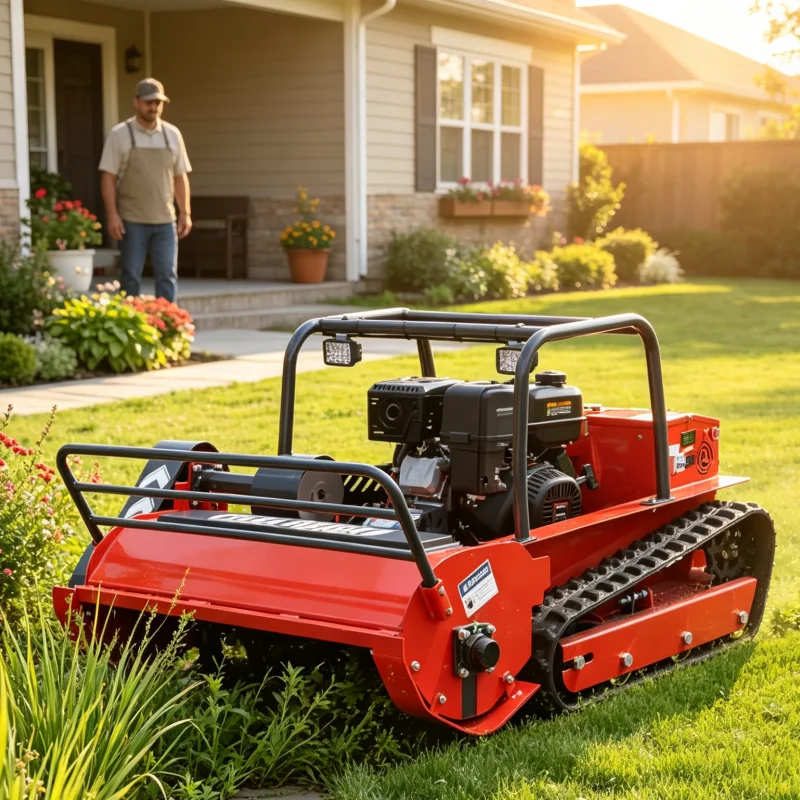 Customized All Terrain Self Propelled Lawn Mower Remote Control Lawn Mower For Villa Estate Orchard Farm Slope Care
