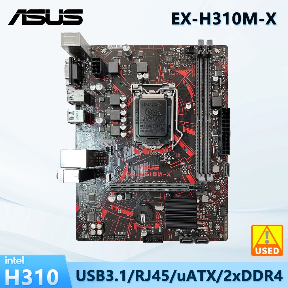 

ASUS H310 Motherboard EX-H310M-X Motherboard LGA 1151 support Core i3-8300 9300 8600 9400F 9600 8100 9700 cpu Micro ATX DDR4