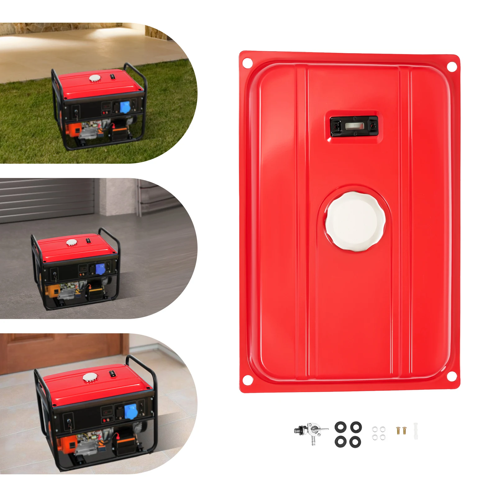 

15L Universal Generator Fuel Tank ,Replacement Gas Tank with Filter Cap for 4-Gallon Honda Series Single-cylinder Generators