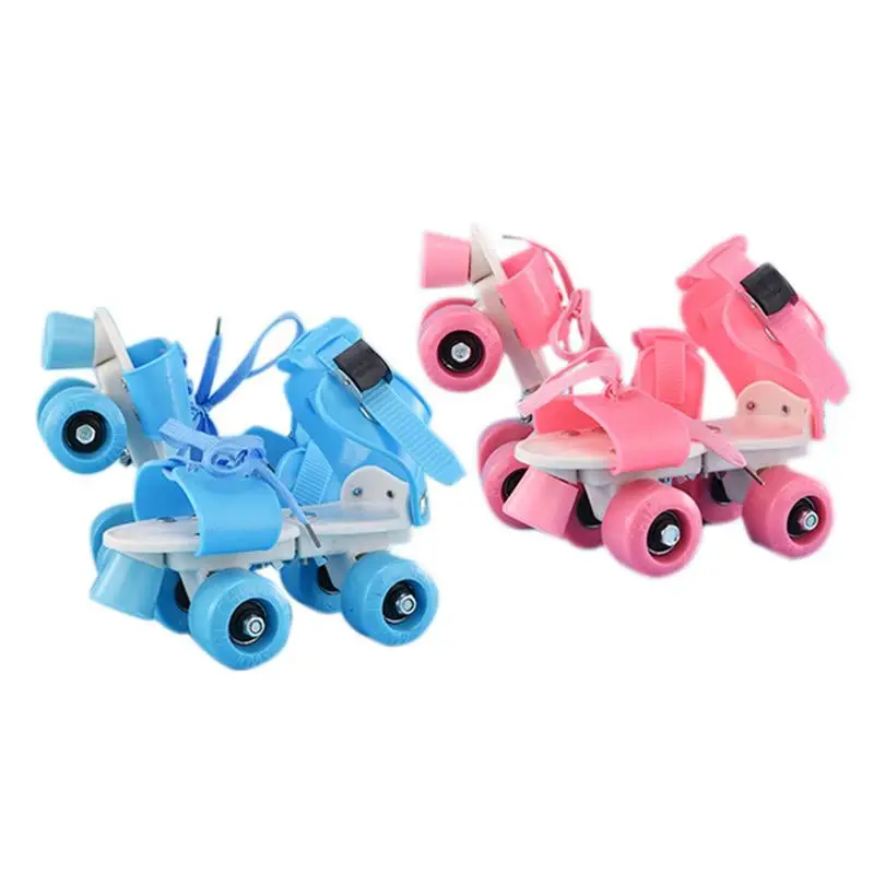 Roller Skates Double Row Roller Skates For Children Easy To Wear Inline Skates Simple Design Walking Shoes For Kids Boys And