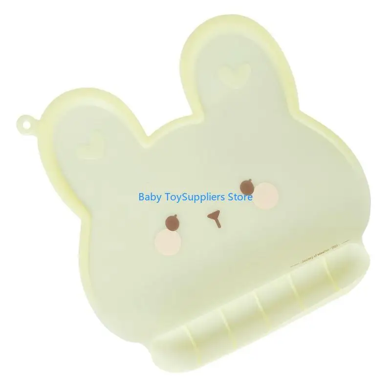 

R1WF Kids Plactemats детская кормление с едой с едой карманной силиконовой формы кролика ужинат ужин для малыша