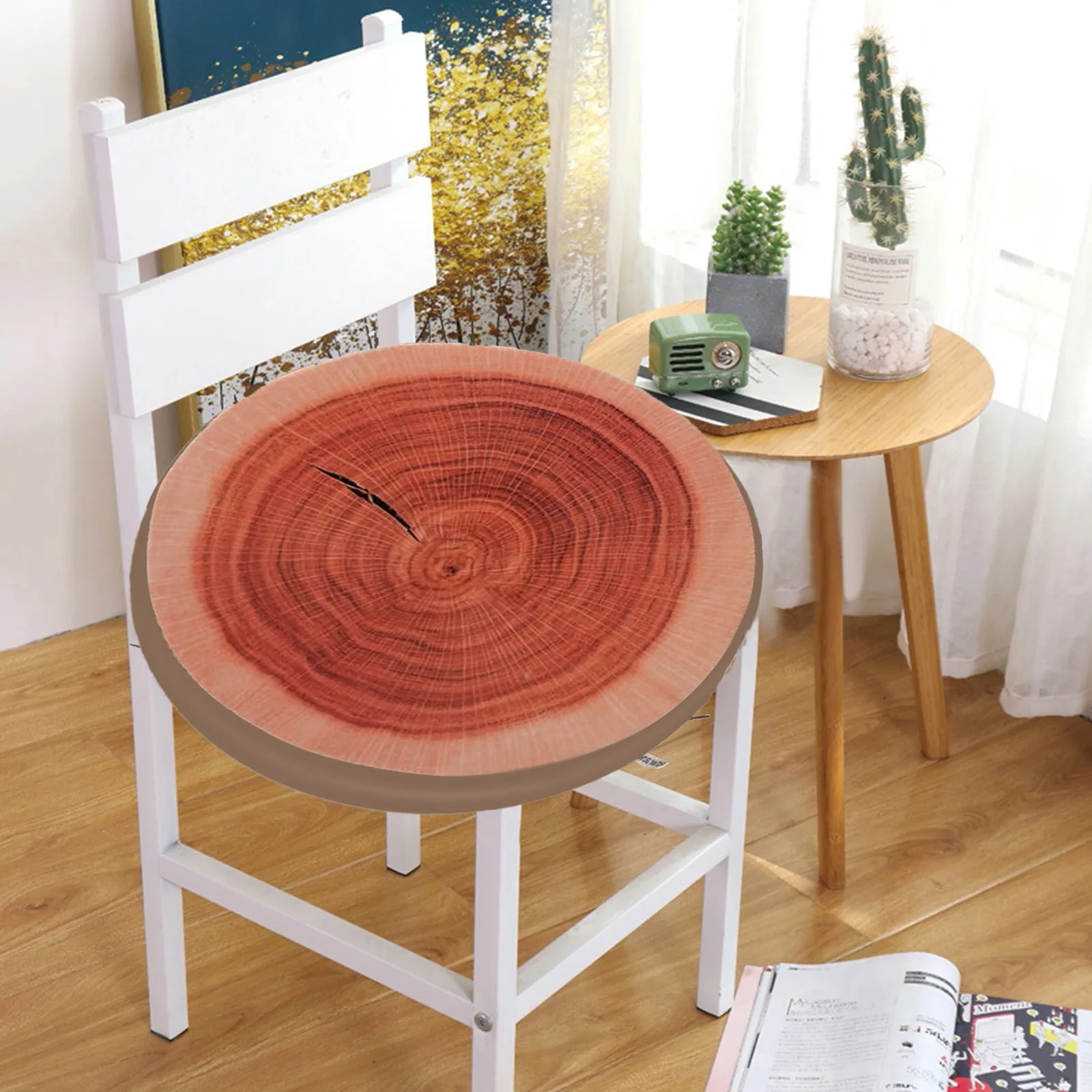 

Cute Creative 3D Pillows Summer Fruit Shape Tree Stump Chair Back Sponge Cushion Home Office Sofa Throw Pillow Soft Decorations