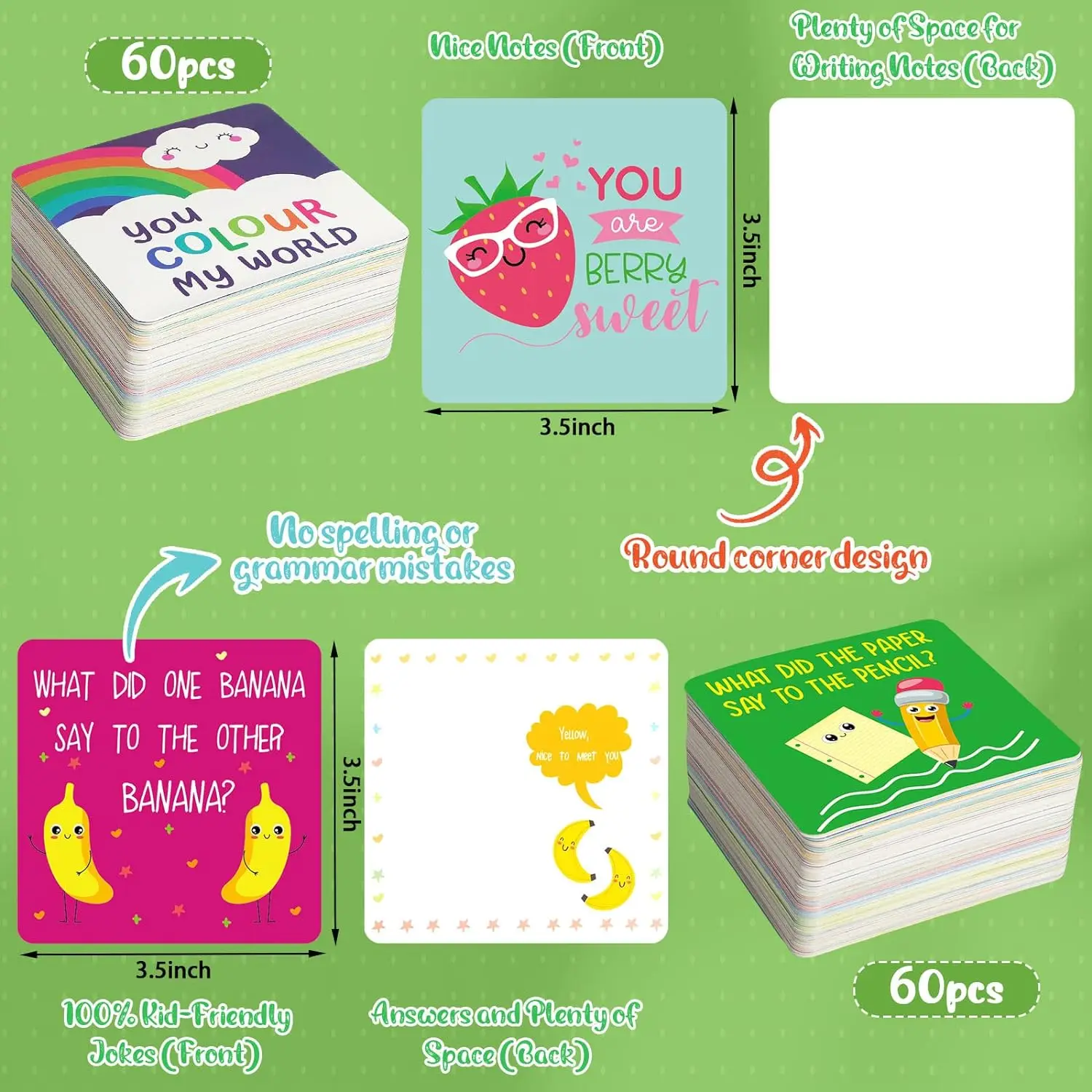 60 Stück Lunchbox Witze für Kinder Lunchbox Notizen Mittagessen Notizen Mittagessen Witze Notizen für Kinder Jungen und Mädchen Klassen zimmer Geburtstags feier – Detail 6