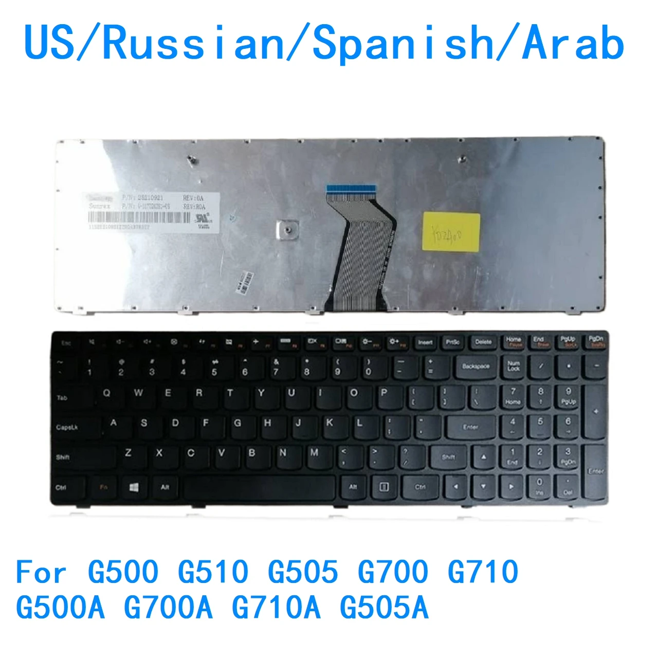 Nuevo teclado de idioma árabe español ruso de EE. UU. para Lenovo G500 G510 G505 G700 G710 G500A G700A G710A G505A teclado de repuesto