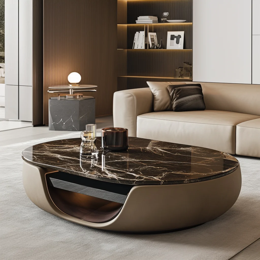 

Square Dali living room square modern design large flat layer luxury