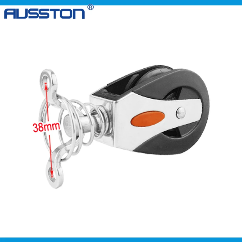 1500Lbs Load Sheave Block Universal Head Single Pulley Swivel Sailboat Plain Bearing Block Rope Runner Boat Pilates Accessories