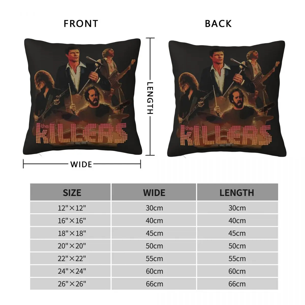 The Killers Brandon Flowers Square Pillowcase Polyester Linen Velvet Printed Zip Decor Pillow Case Home Cushion Cover Wholesale