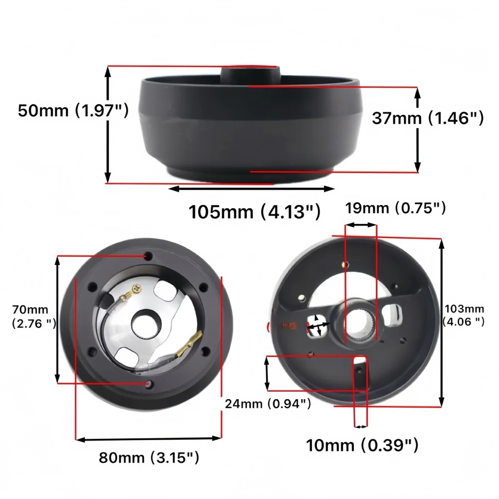 Aftermarket Part 171H 10.5*3.7*5.0cm Steering Wheel Enhanced Steering Stability Easy Installation Secure Attachment