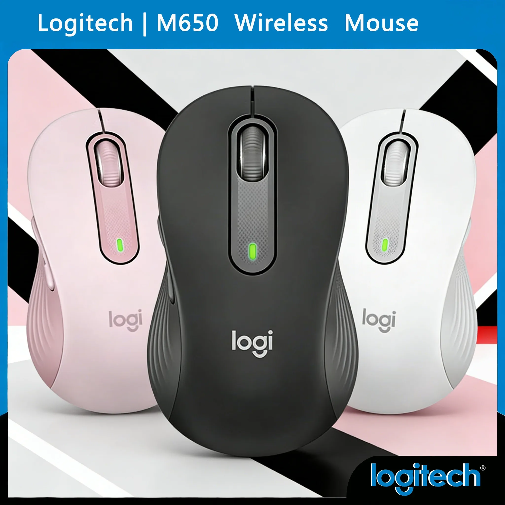 

Best SeLer Logitech M650/M650L/M750 Large Mouse SmartWheel Silent Click Logi Bolt 2-Year Battery Office Mouse