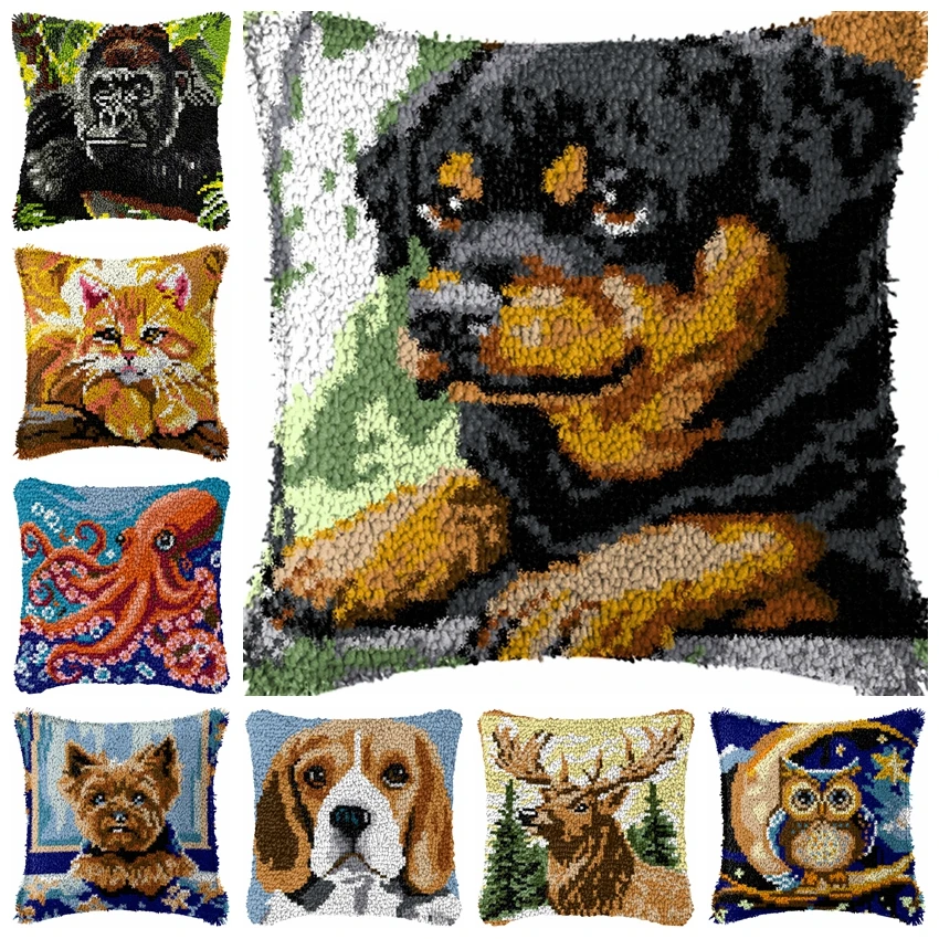 Animal Series Latch Hook Set E - Printed Embroidery Kit recension och pris