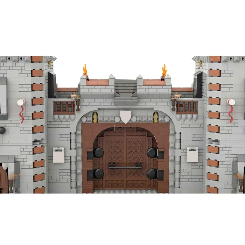 

3777 деталей MOC: Средневековые ворота замка, конструктор, рождественский подарок. Развивает воображение и безграничную творческую способность.
