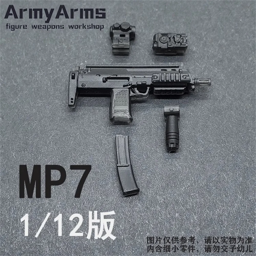

Little ArmyArms HK MP7 1/12 Soldier Scene Props 3CM Submachine Gun High Quality Model Toy Fit 6'' Action Figure Body In Stock