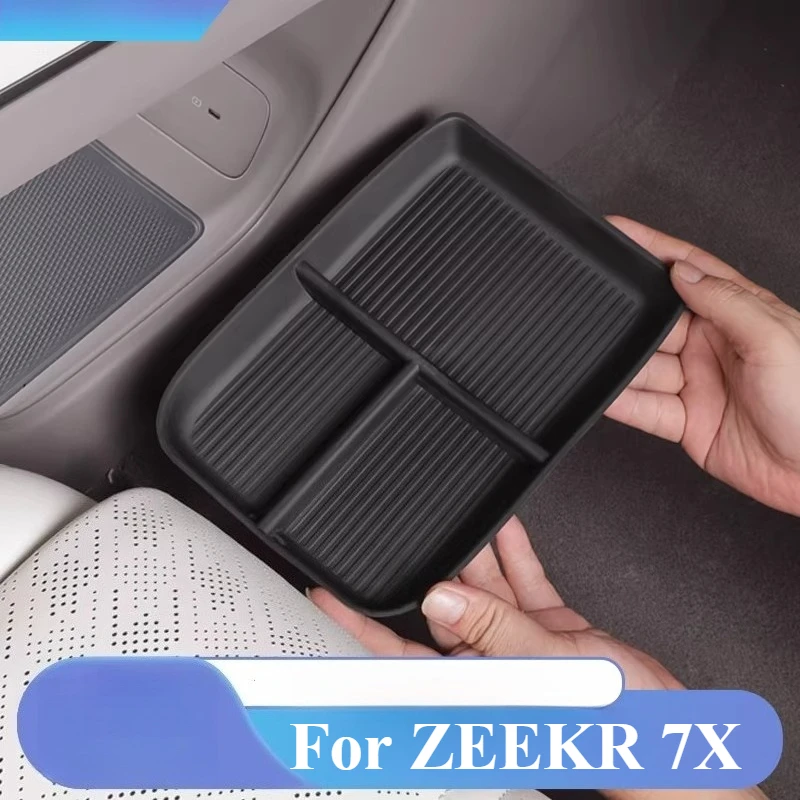 Under Center Console Storage Box Organizer Interior Refit Decor Premium Auto Accessories for ZEEKR 7X - view 4