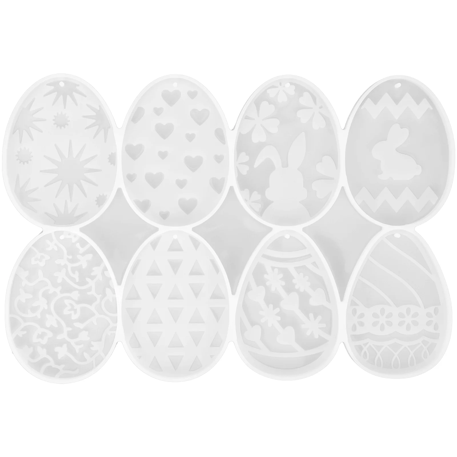 Easter Bunny Egg Silicone Keychain Mold Handmade Key Ring Mold DIY Hanging Key Pendant Decoration Mold Handicraft Tools