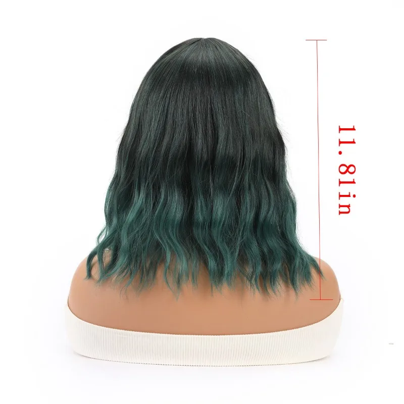 Woman Waves Roll Wig Ball Dress Up Headwear Medium Long Gradient Wig Cover Lady Anime Cosplay Chemical Fiber Long Curly Hair