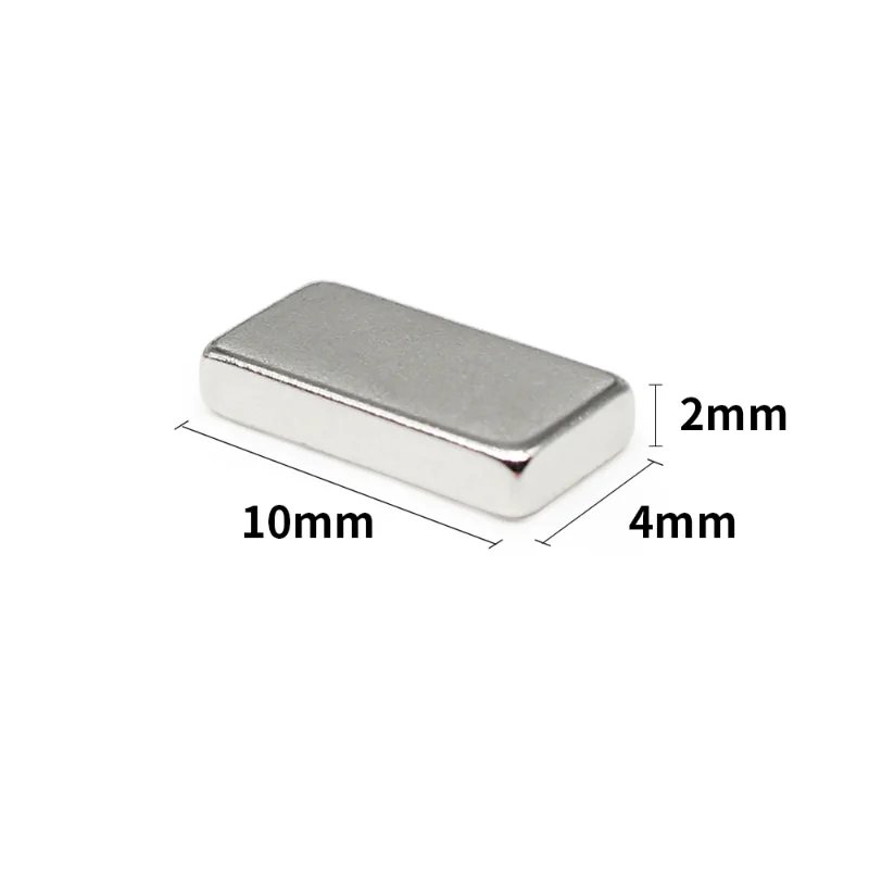 20~500PCS 10x4x2 Block Rare Earth Magnet Strong N35 Quadrate Magnets 10mm x 4mm x 2mm Permanent Neodymium Magnet 10*4*2