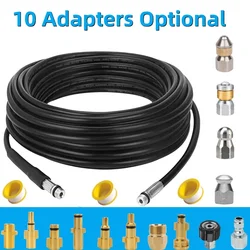 Sewer Drainage Cleaning Hose, Sewer Cleaning Kit, High-Pressure Cleaning Nozzle, For Karcher Interskol Huter Hammer Nilfisk