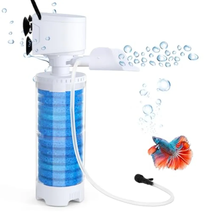 

Многофункциональный мощный аквариумный фильтр 20-100 галлонов, до 320 галлонов в час, с регулируемой подачей пузырьков, бесшумный, двухрежимный, внутренний фильтр для аквариума