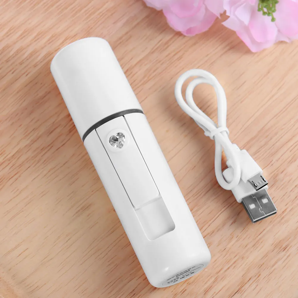 

2pcs Beauty Face Steamer Deep Hydrating Mist Sprayer Skin Moistener For Salon Spa Office Face Humidifier Nanometer Fog White