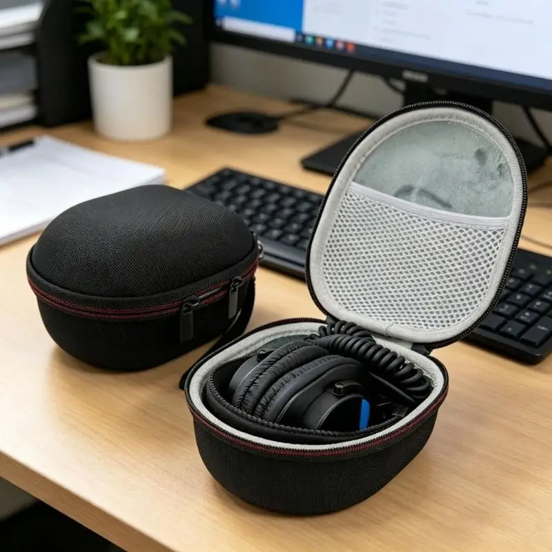 R53C Portable EVA Earphone Carrying Case Shockproof Shell Interior for M40X M30X M20X