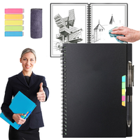 A5 Smart Reusable Notebook Waterproof Erasable Spiral Notepad Hardcover Student Drawing Sketchbook with Pen Office Supplies Gift