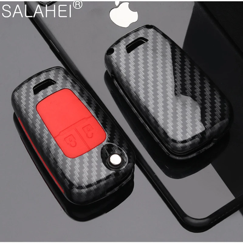 ABS Carbon fiber Car Flip Key Case Cover For Buick Chevrolet Cruze Opel Vauxhall Mokka Encore Astra Corsa E Insignia Zafira G H