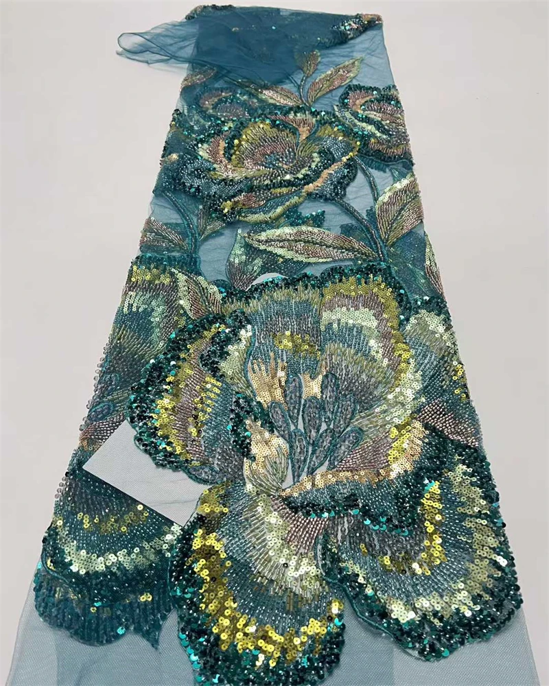 

Африканское кружево с бисером и высококачественной вышивкой пайетками, роскошное французское кружево для пошива платьев в нигерийском стиле
