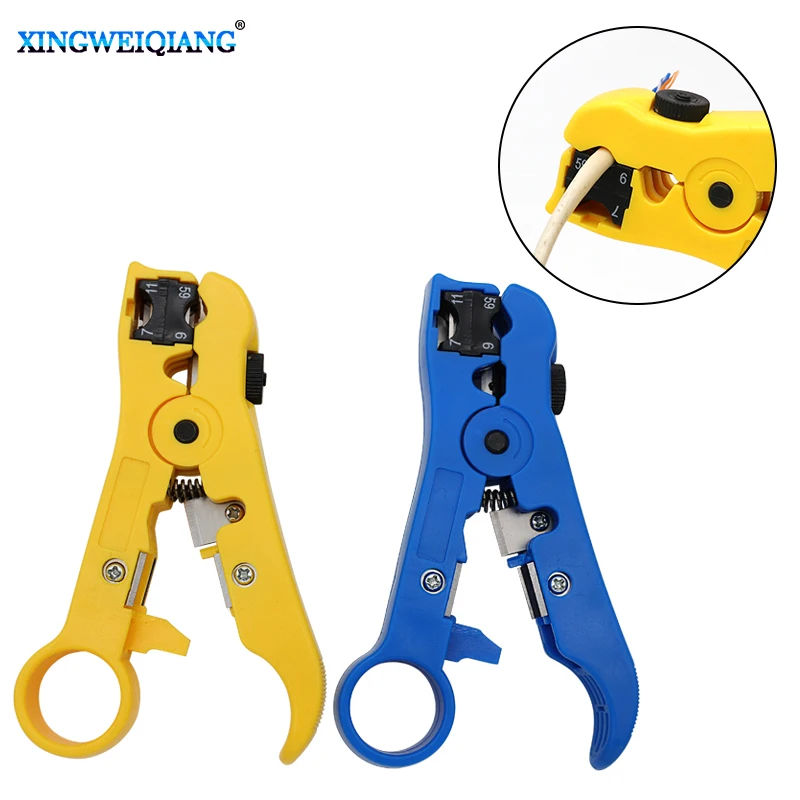 Automatic Stripping Pliers Universal Coaxial Cable Wire Stripper Crimping Tools With Hexagon Wrench