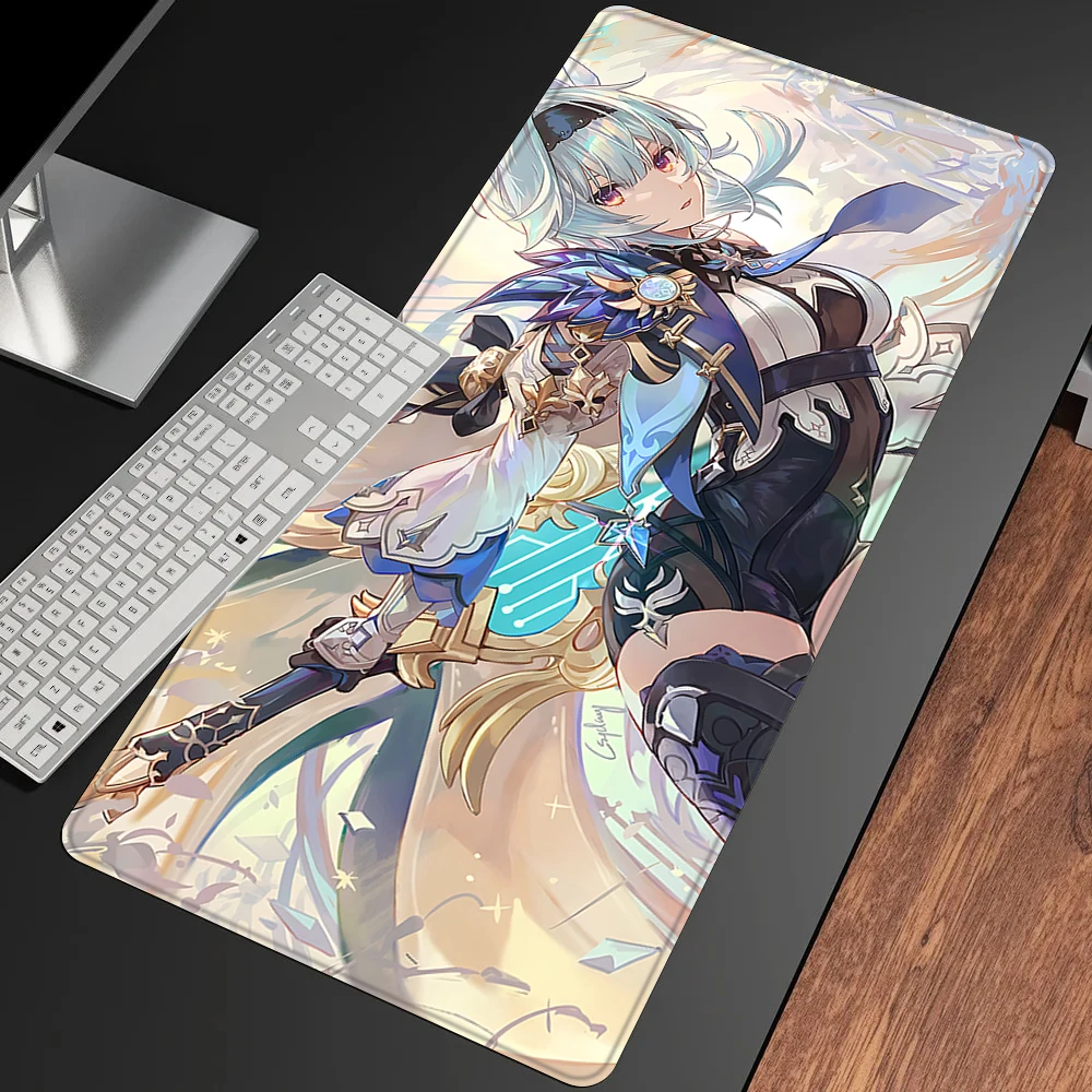 

Eula Genshin impact Mousepad HD Printing Computer Gamers Locking Edge Non-slip Mouse Pad XXL90x40cm Keyboard PC Desk Pad