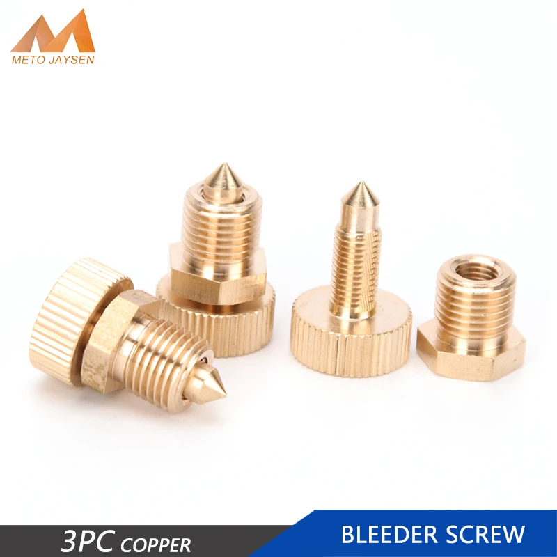 

3pcs/set High Pressure Air Bleed Screw Copper Safety Bleeder Valve 3-Stage Pump Spare Parts Replacement Kit PCP Air Pumps Parts