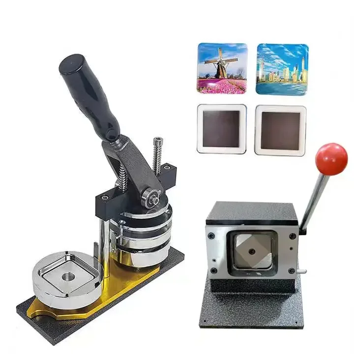 50*50mm 2*2 inch Square Fridge Magnet Making Machine PVC Card Cutter