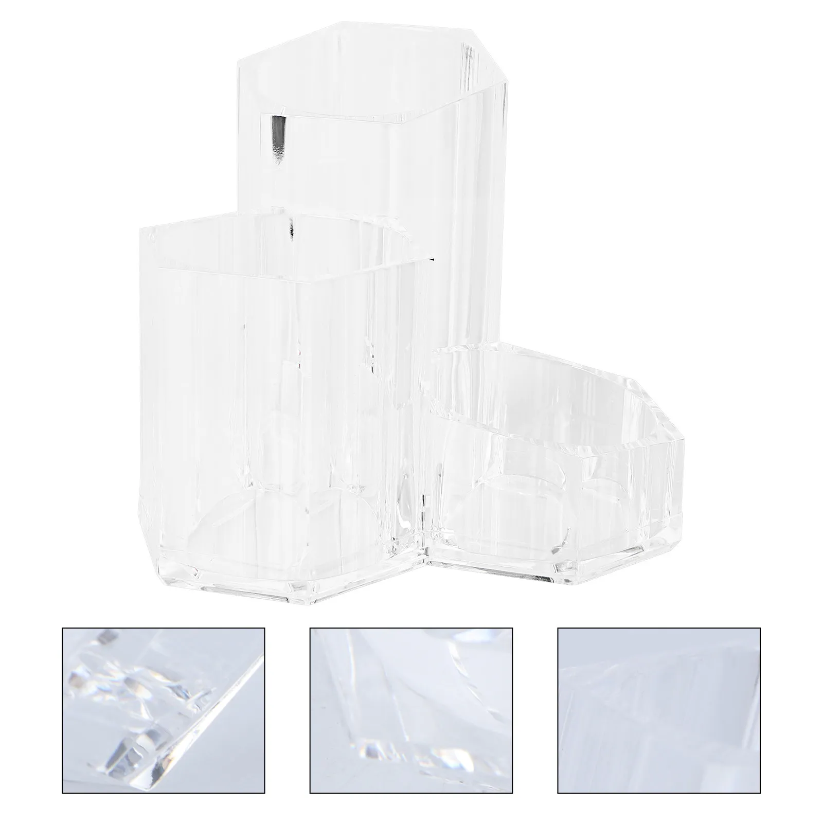 

1Set Transparent Acrylic Makeup Brush Bucket Large Capacity Dustproof Storage Container for Brushes Lipstick Eyebrow