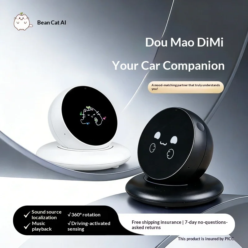 DouMao AI Smart Dialogue Robot Car Electronic Pet Magnetic Base 4G Wifi 360 Rotation Voice Interaction For Vehicle Dashboard view 3