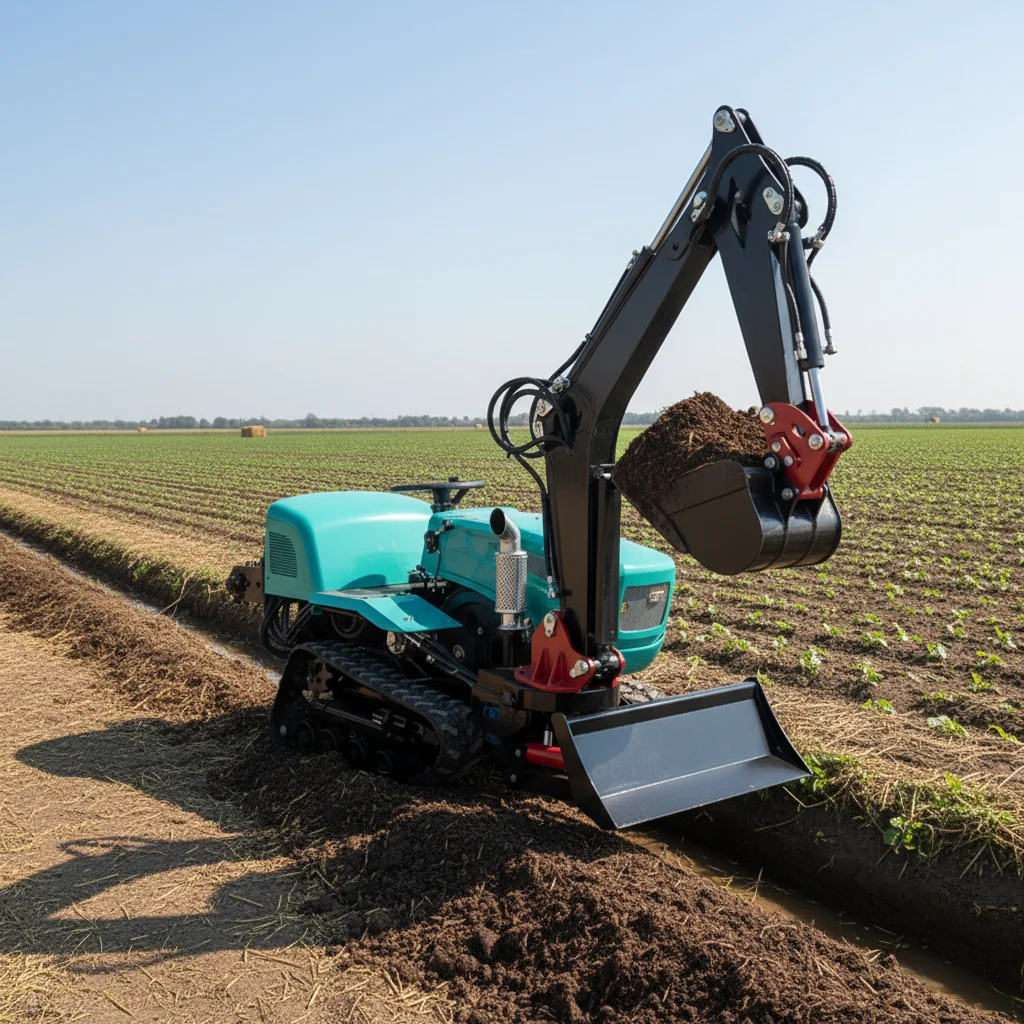 

CE EPA Euro5 35HP 4WD Mini Crawler Tractor Agricultural Cultivator For Vegetable Farming Fertilizer Spreading