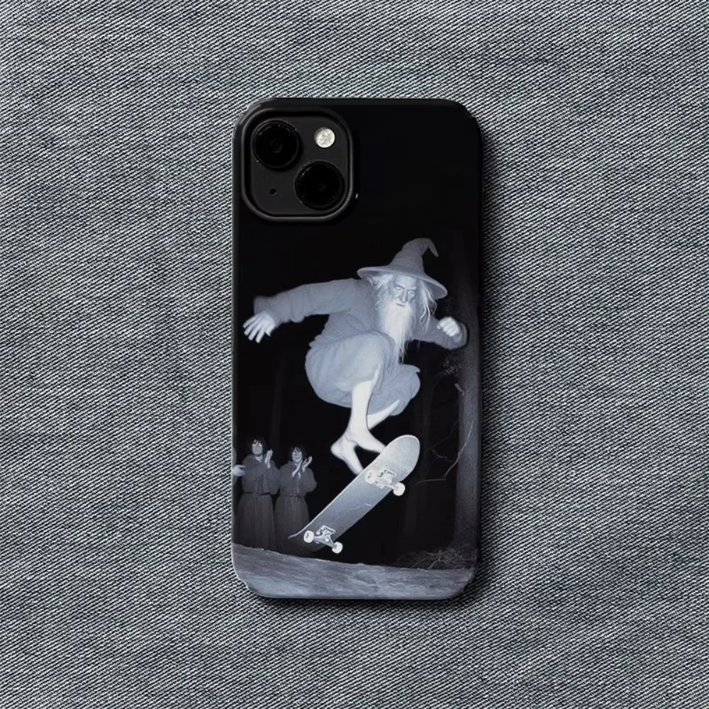 Whimsical Wizard Skateboarding Phone Case For iPhone 17 Air 16 Pro Max 15 14 Plus 13 12 Mini 11 Shockproof Silicone Back Cover view 2