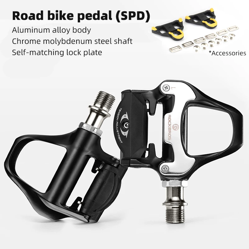 ROCKBROS Fahrradpedal SPD-SL Radfahren Rennrad Fahrrad Selbstsichernde Pedale Ultraleichte Aluminiumlegierung 2-Fahrradteile mit abgedichtetem Lager
