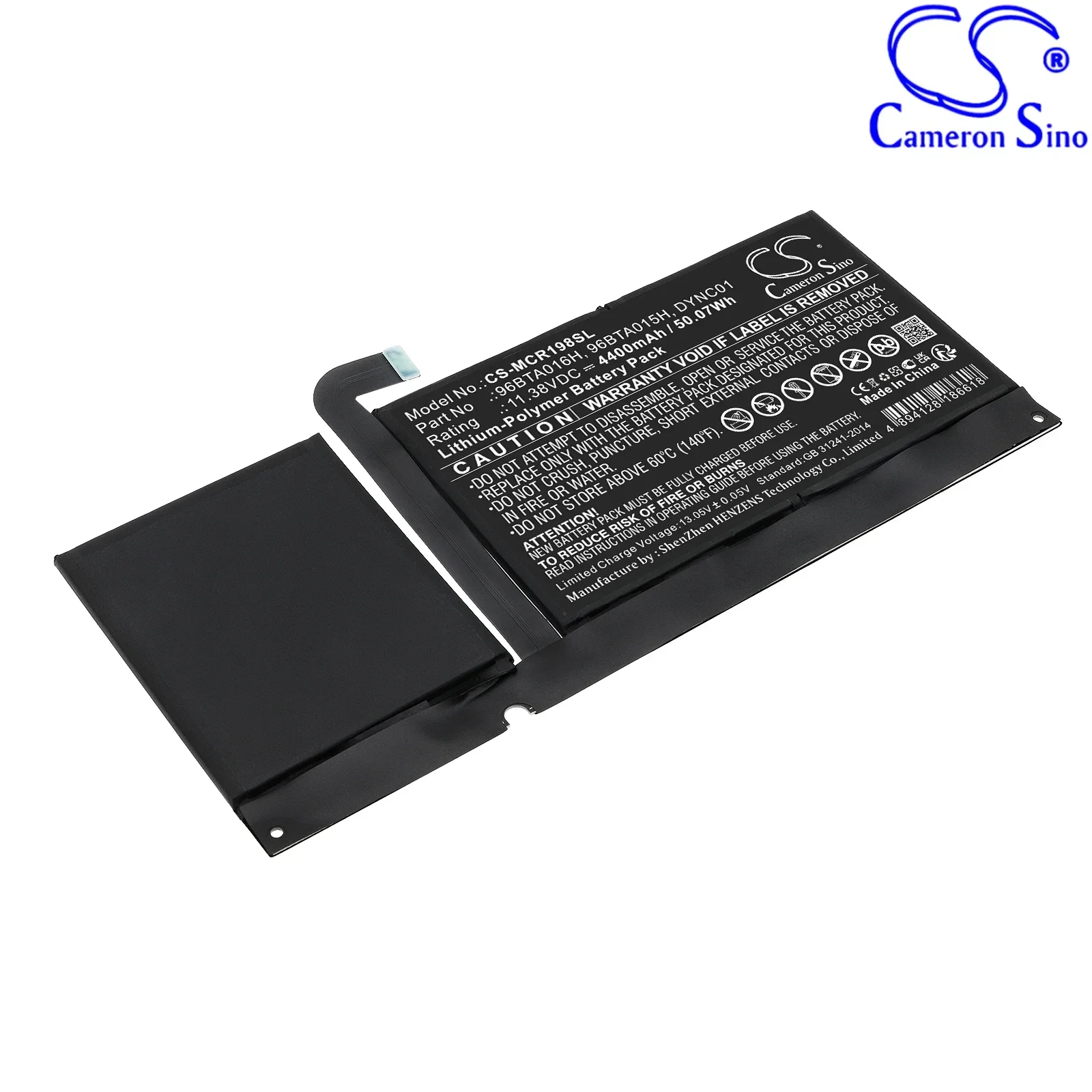 Replacement 11.38V 4400mAh Tablet Battery for Microsoft 1982 1983 Surface Pro 8 DYNC01 96BTA015H 96BTA016H