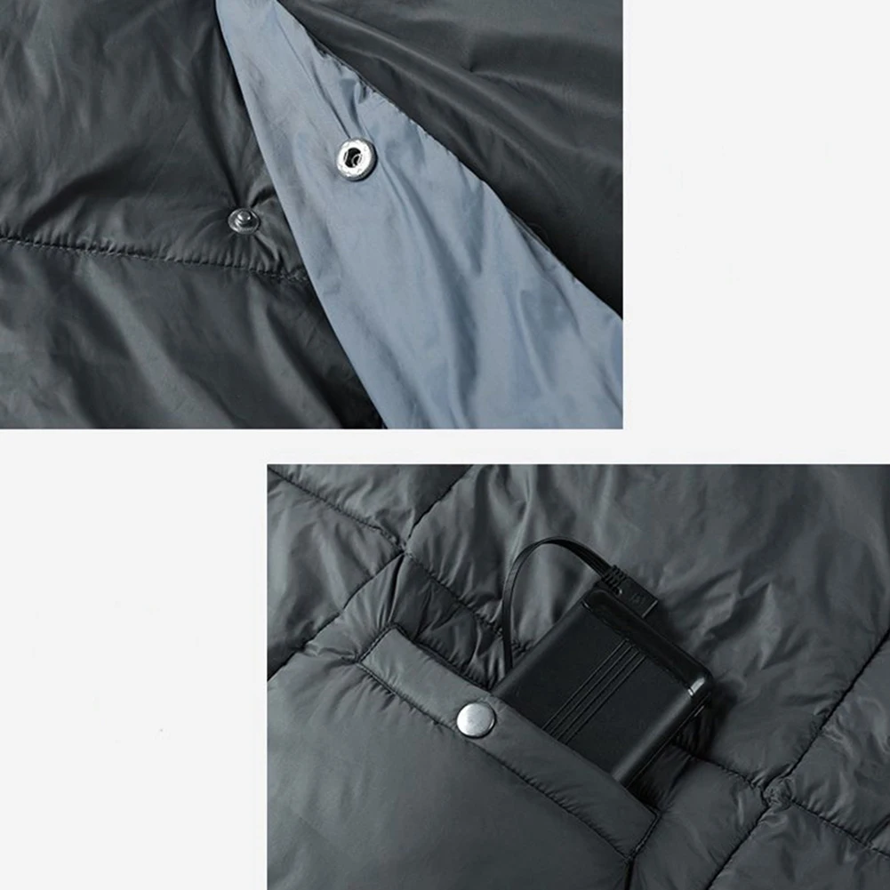 

AC62-6 Heating Areas Electric Blanket Wearable USB Heated Blanket Multifunction Cushion Blanket Vest Shawl Knee Pad