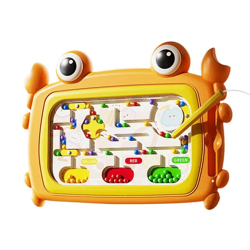 

Magnetic Maze Board For Kids Interactive Crab Drawing Board Multifunctional Sensory Toys Color Sorting Game For Early Education