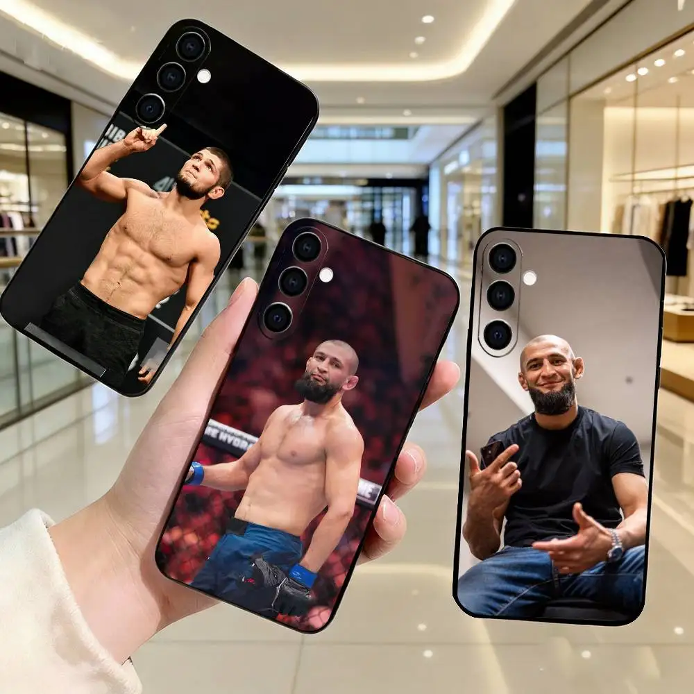 K-Khamzat C-Chimaev-v  Phone Case Black Silicone Soft For Samsung Galaxy A73,A72,A71,A70,A53,A52,A51