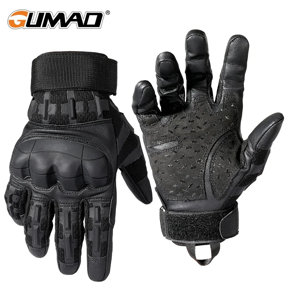 Outdoor Tactical Gloves Touch Screen PU Leather Sport Hunting Hiking Combat Airsoft Shooting Cycling Hard Shell Non-slip Mittens