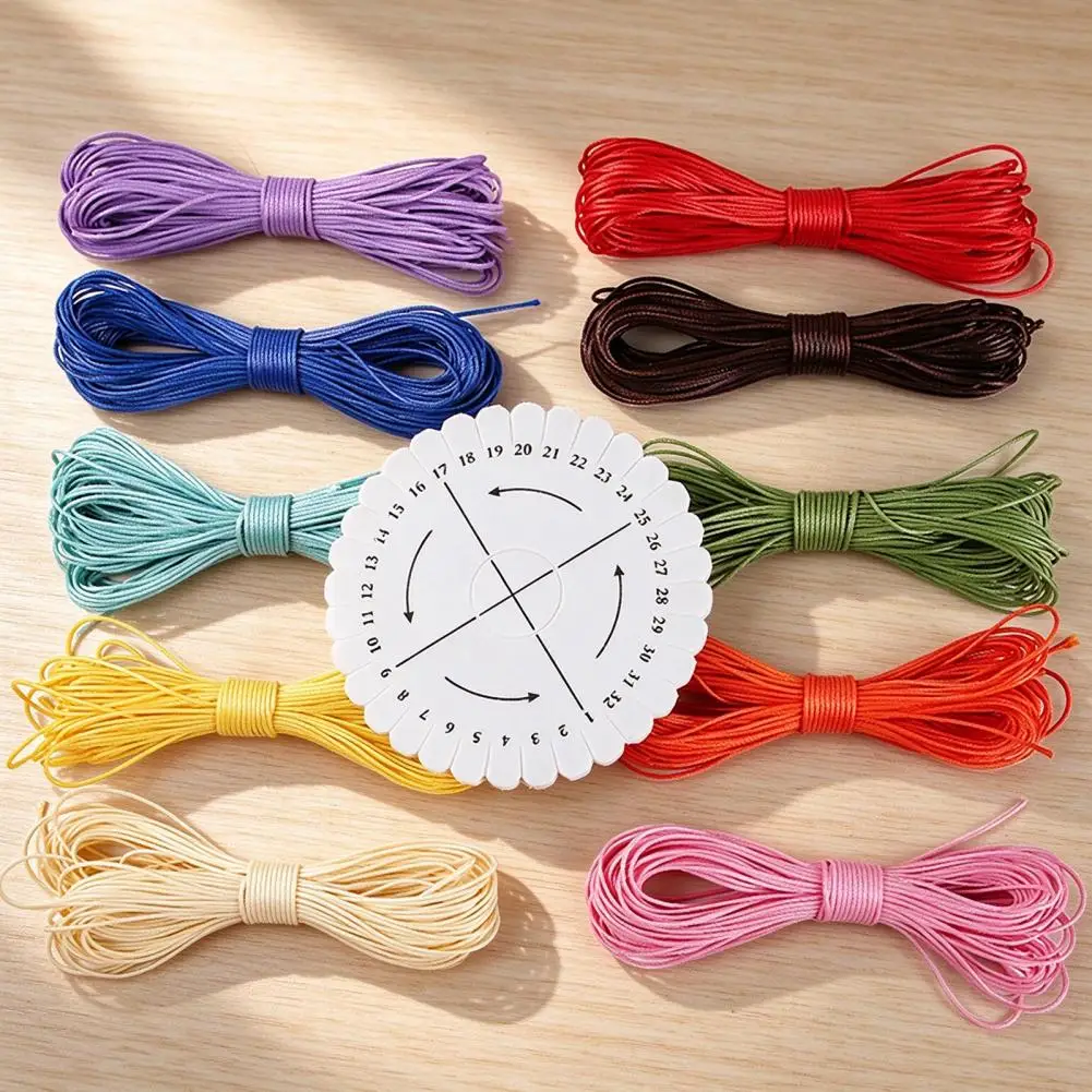 15Meters 1mm Waxed Cotton Cord Waxed Thread Cord String Strap Necklace Rope Beads DIY Jewelry Making for Bracelet