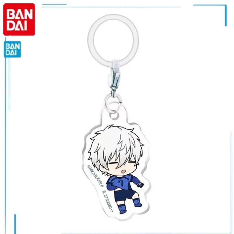 Bandai Blue Lock Acrylic Keychain Rin Itoshi Nagi Seishiro  Anime Peripheral Creative Character Sleep Style Schoolbag Ornament