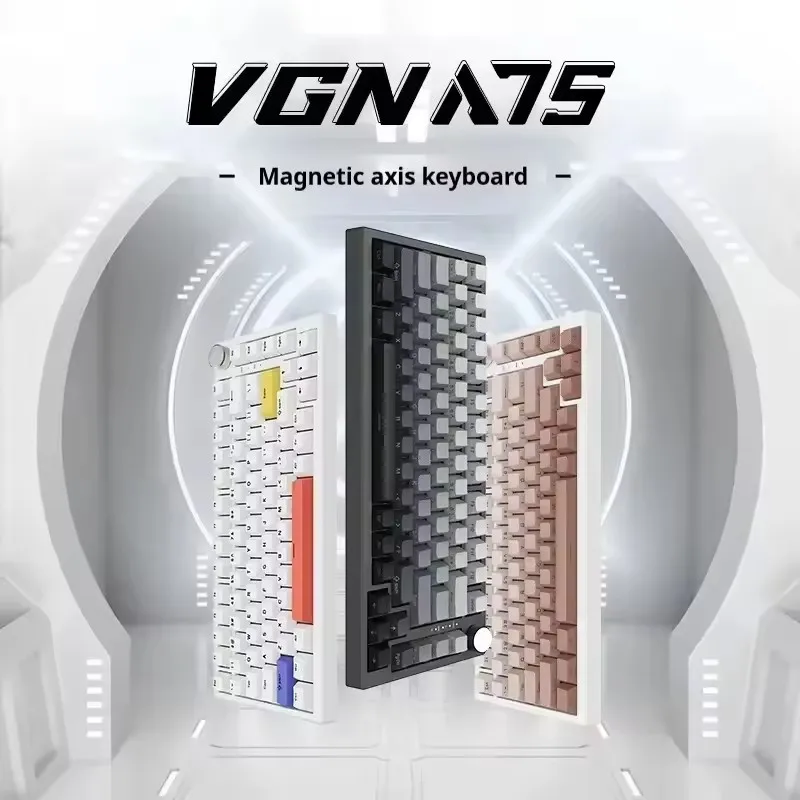 

VGN A75 Magnetic Axis Mechanical Keyboard 75% Layout Customized Wired RGB Multifunctional Knob Hot Swap E-sports Gaming Keyboard